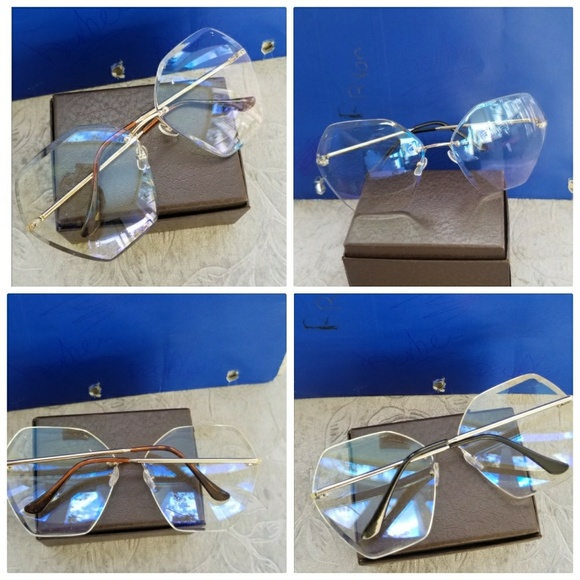 Accessories - over sized clear transparent sunglasses women